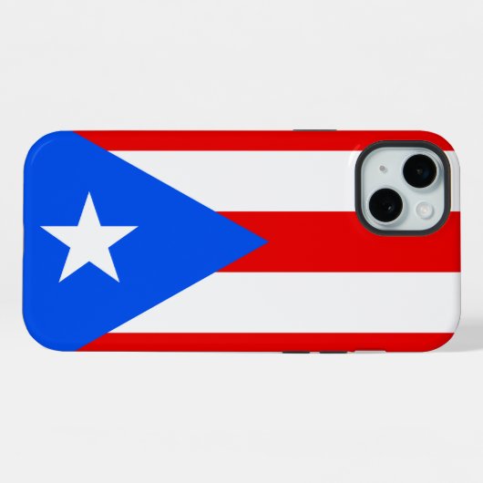 vlag van Puerto Rico iPhone Hoesje (Achterkant horizontaal)