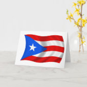 Vlag van Puerto Rico Kaart (Gele Bloem)