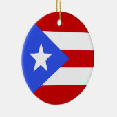 vlag van Puerto Rico Keramisch Ornament (Rechts)