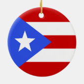 vlag van Puerto Rico Keramisch Ornament (Achterkant)