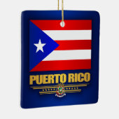Vlag van Puerto Rico Keramisch Ornament (Rechts)
