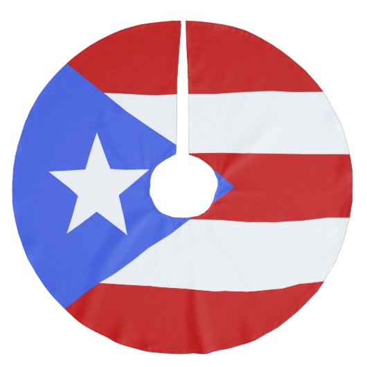 vlag van Puerto Rico Kerstboom Rok (Voorkant)