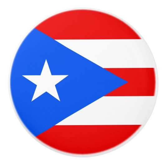 Vlag van Puerto Rico Knob Keramische Knop (Voorkant)