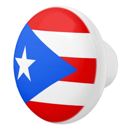 Vlag van Puerto Rico Knob Keramische Knop (Rechts)