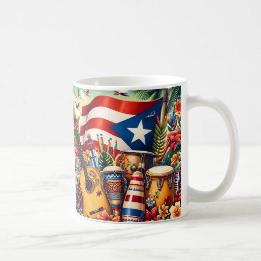 Vlag van Puerto Rico Koffiemok (Rechts)