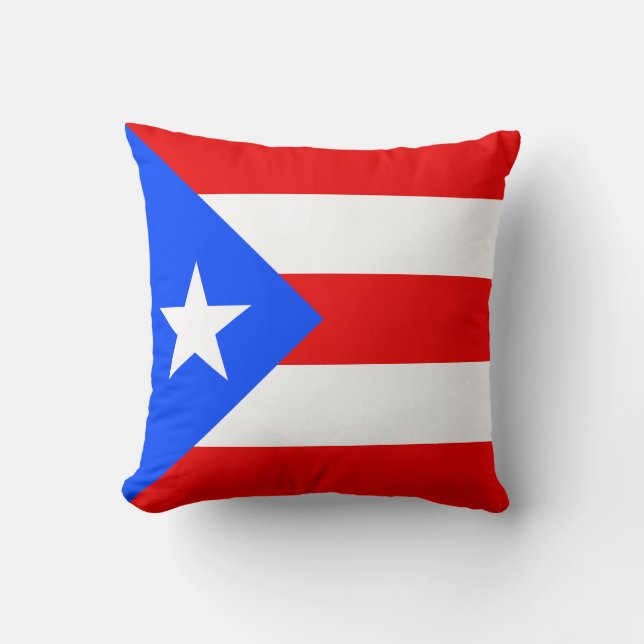 Vlag van Puerto Rico Kussen (Voorkant)