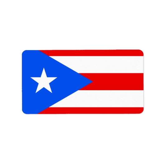 Vlag van Puerto Rico Labels (Voorkant)