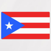 Vlag van Puerto Rico Labels (Design 1)