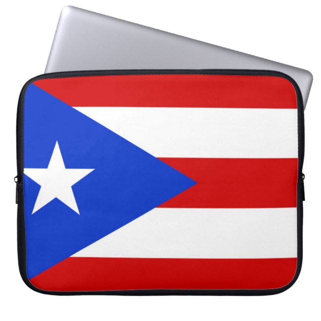 Vlag van Puerto Rico Laptop Sleeve (Voorkant)