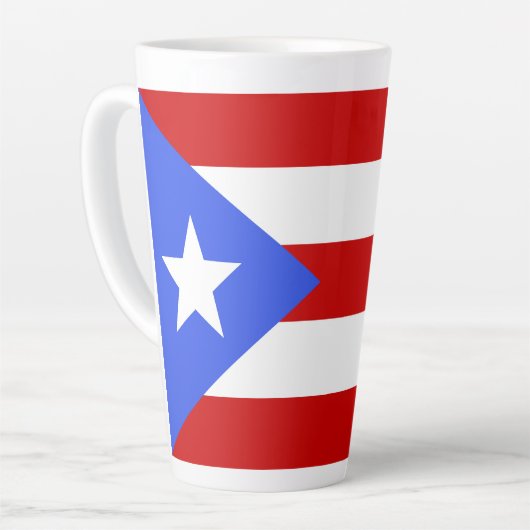 vlag van Puerto Rico Latte Mok (Linkerhoek)