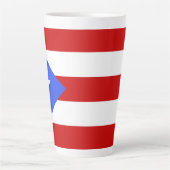 vlag van Puerto Rico Latte Mok (Voorkant)