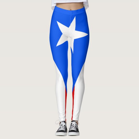 Vlag van Puerto Rico Leggings (Voorkant)