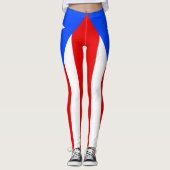 Vlag van Puerto Rico Leggings (Voorkant)