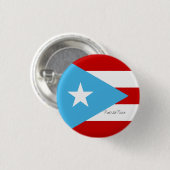 Vlag van Puerto Rico Light Blue Red en White Ronde Button 3,2 Cm (Voorkant /achterkant)