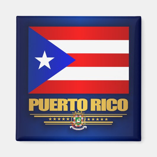 Vlag van Puerto Rico Magneet (Voorkant)