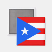 Vlag van Puerto Rico magneet (Voorkant / Achterkant)