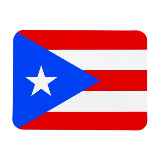 Vlag van Puerto Rico Magneet (Horizontaal)