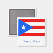 Vlag van Puerto Rico Magneet (Voorkant / Achterkant)