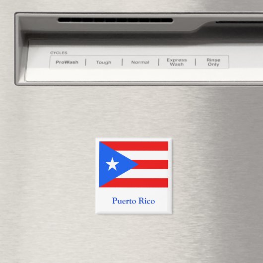 Vlag van Puerto Rico Magneet (Insitu (Vaatwasser))