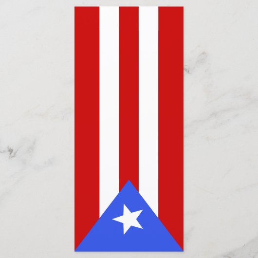 vlag van Puerto Rico Menu (Achterkant)