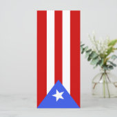 vlag van Puerto Rico Menu (Staand voorkant)