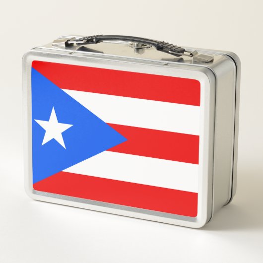 Vlag van Puerto Rico Metal Lunch Box (Achterkant)