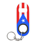 Vlag van Puerto Rico Mini Flessenopener (Voorkant)