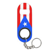 Vlag van Puerto Rico Mini Flessenopener (Achterkant)