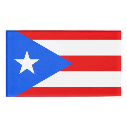 Vlag van Puerto Rico Naambadge (Voorkant)