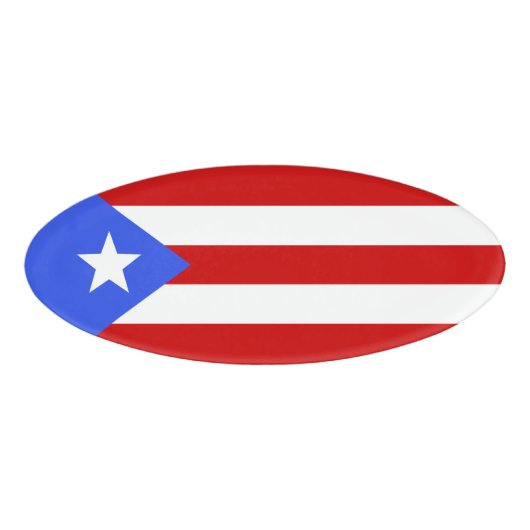 vlag van Puerto Rico Naambadge (Voorkant)