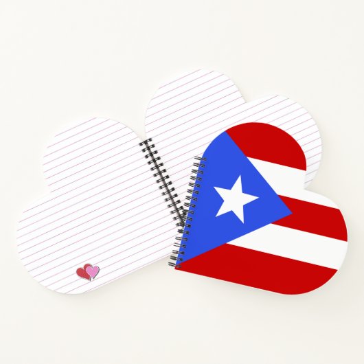 vlag van Puerto Rico Notitieboek (Binnen)