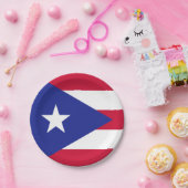 Vlag van Puerto Rico Papieren Bordje (Feest)
