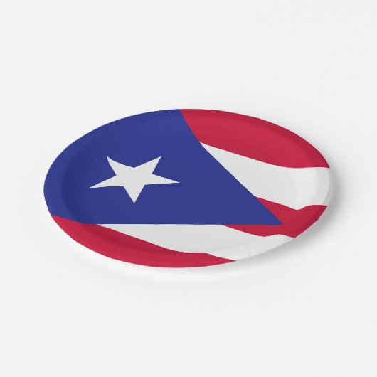 Vlag van Puerto Rico Papieren Bordje (Gekanteld)