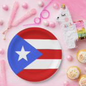 vlag van Puerto Rico Papieren Bordje (Feest)