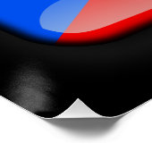 Vlag van Puerto Rico Perfect Poster (Hoek)