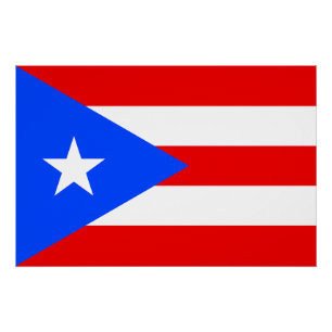 Vlag van Puerto Rico Perfect Poster