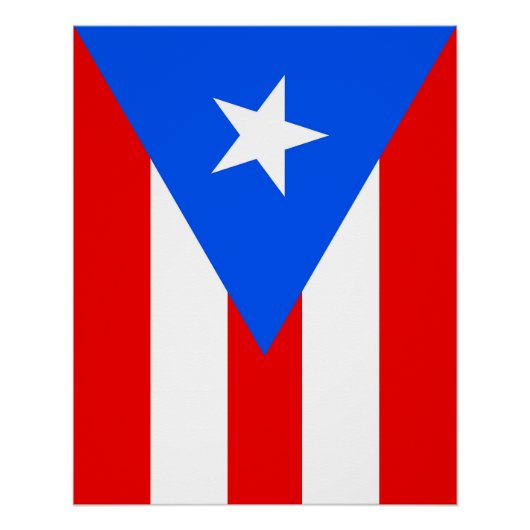 vlag van Puerto Rico Perfect Poster (Voorkant)