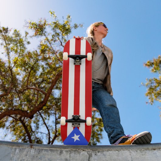 vlag van Puerto Rico Persoonlijk Skateboard (Buiten 1)