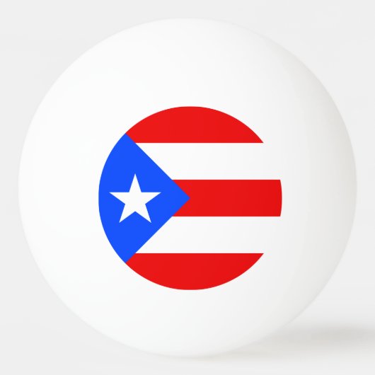 Vlag van Puerto Rico Pingpongbal (Voorkant)
