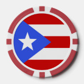 vlag van Puerto Rico Poker Chips (Voorkant)