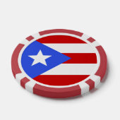 vlag van Puerto Rico Poker Chips (Enkel)
