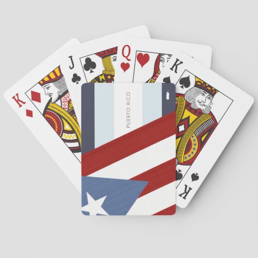 Vlag van Puerto Rico Pokerkaarten (Achterkant)