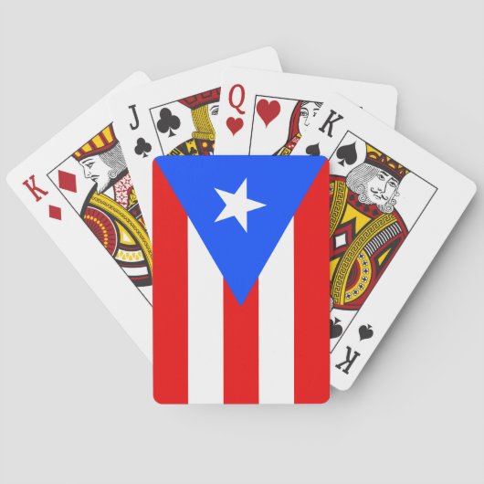 Vlag van Puerto Rico Pokerkaarten (Achterkant)