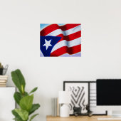 Vlag van Puerto Rico Poster (Thuiskantoor)