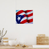 Vlag van Puerto Rico Poster (Keuken)