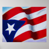 Vlag van Puerto Rico Poster (Voorkant)