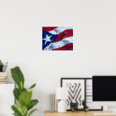 Vlag van Puerto Rico Poster (Thuiskantoor)