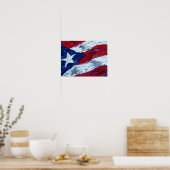 Vlag van Puerto Rico Poster (Keuken)