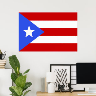 vlag van Puerto Rico Poster