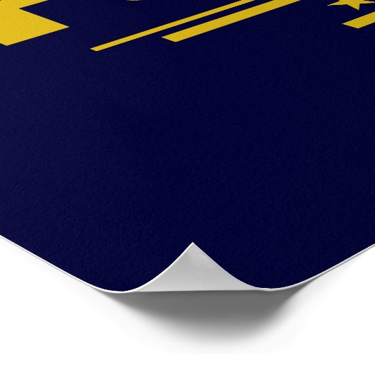 Vlag van Puerto Rico Poster (Hoek)